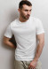 Men's grey melange jersey basic T-shirt